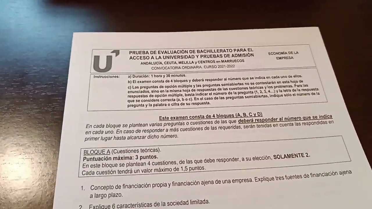 examendeeconomiaselectividadandalucia2022 Andalucía Noticias 24h examen de economia selectividad andalucia 2022