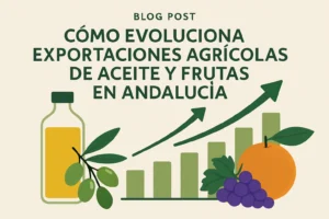 cómo evoluciona Exportaciones agrícolas de aceite y frutas en Andalucía