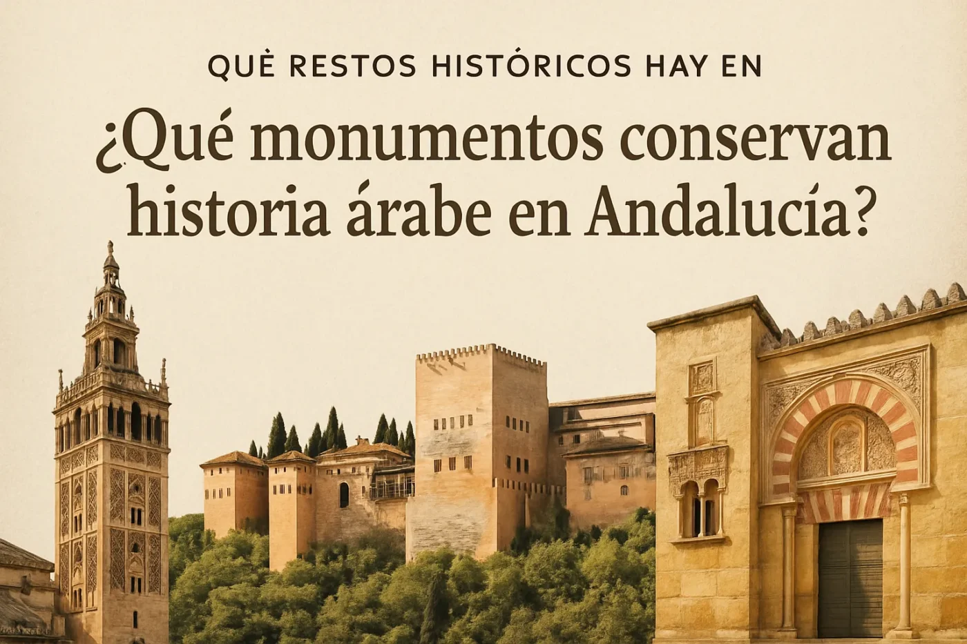 querestoshistoricoshayenQuemonumentosconservanhistoriaarabeenAndalucia Andalucía Noticias 24h qué restos históricos hay en Qué monumentos conservan historia árabe en Andalucía