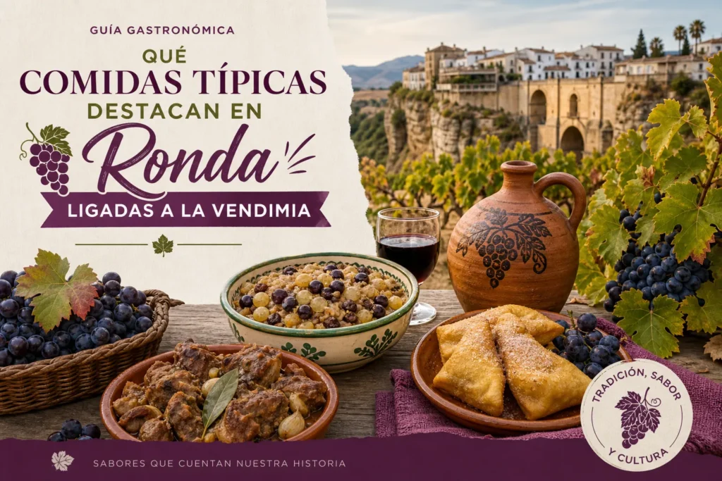 qué comidas típicas destacan en Ronda ligadas a la vendimia
