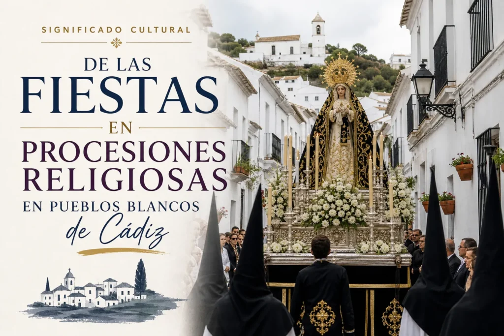 significado cultural de las fiestas en Procesiones religiosas en pueblos blancos de Cádiz